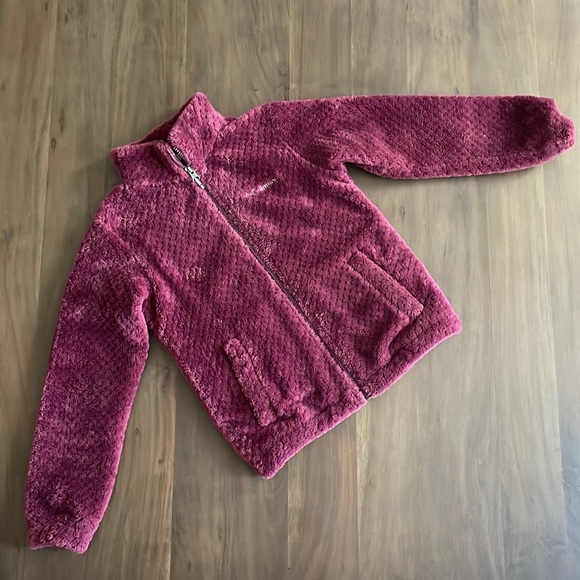 Columbia Girls Fireside Sherpa jacket size S/M (8) maroon - Picture 2 of 8